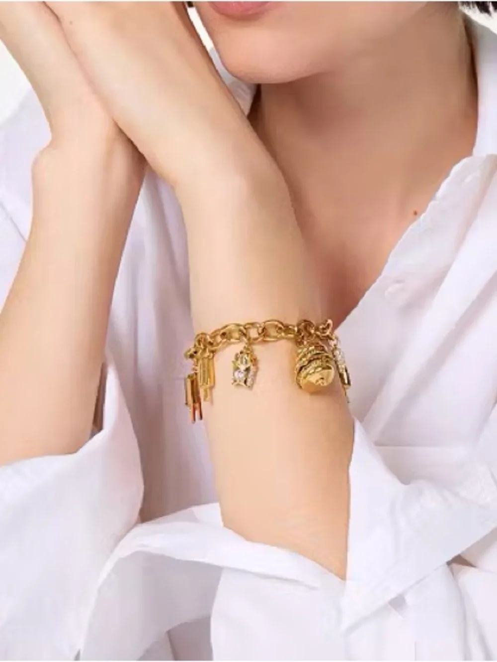 Kate Spade NWT Fast Food Charm Bracelet- Gold + Dust Bag - Picture 3 of 9